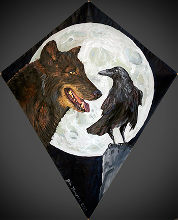 Wolf and Raven kite